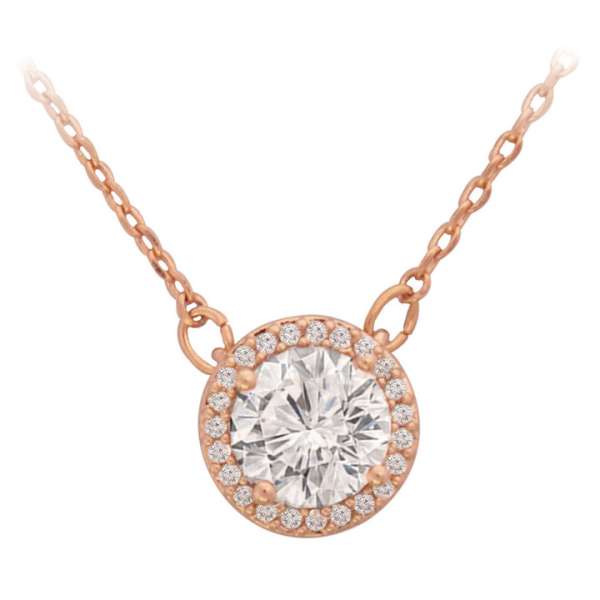 Tipperary Crystal Rose Gold Simple Cz Pendant