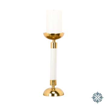 Tara Lane Alani Pillar Candle Holder 30cm Gold