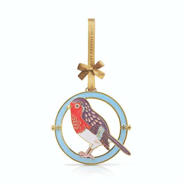 Tipperary Crystal Hanging Decoration Birdy - Robin