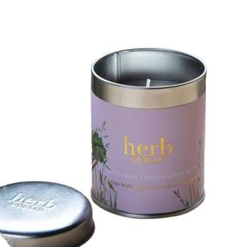 Herb Dublin Rhubarb & Fresh Garden Mint Tin Candle
