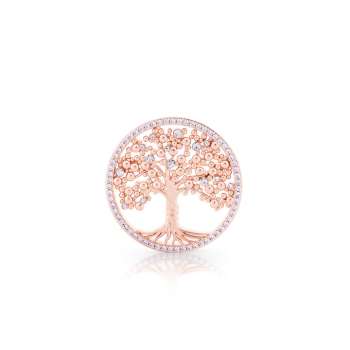 Tipperary Crystal Rose Gold Tree of Life Brooch