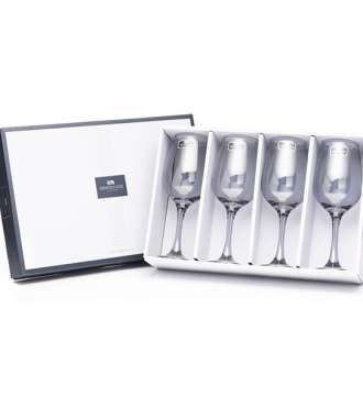 Newgrange Living Grey Lustre Wine Glasses Set of 4