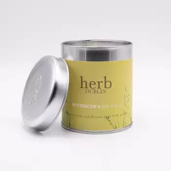 Herb Dublin Buttercup and Bee Balm Tin Candle