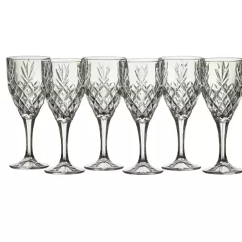 Galway Crystal Renmore Goblet Glasses Set of 6