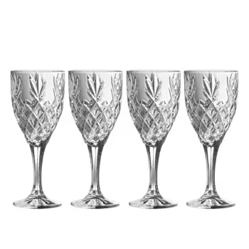 Galway Crystal Renmore Goblet Glasses Set of 4