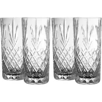 Galway Crystal Renmore Hiball Glasses Set of 4