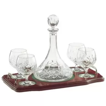 Galway Crystal Longford Miniature Brandy Decanter