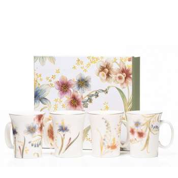 The Grange Botanical Floral Mug Set Of 4