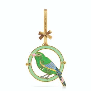 Tipperary Crystal Hanging Decoration Birdy - Greenfinch