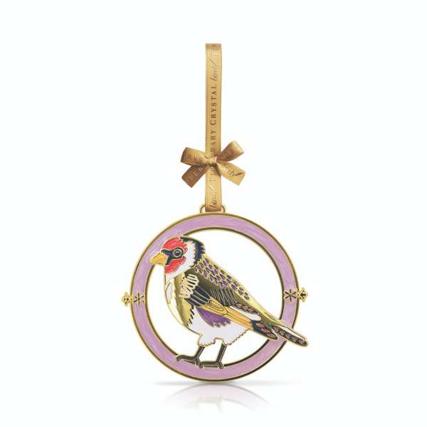 Tipperary Crystal Hanging Decoration Birdy - Goldfinch