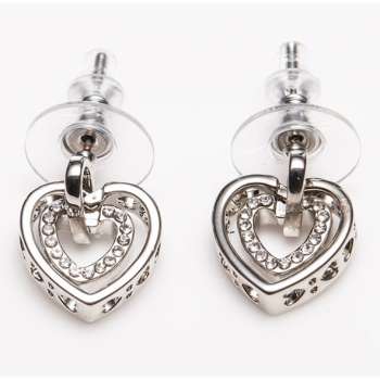 Newgrange Living Silver Heart Intertwined Earrings