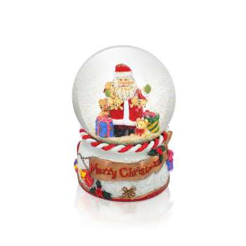 Tipperary Crystal Santa Plane Snow Globe