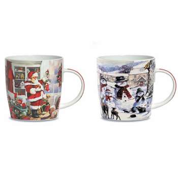 Newgrange Living Santa and Snowman Mug Pair