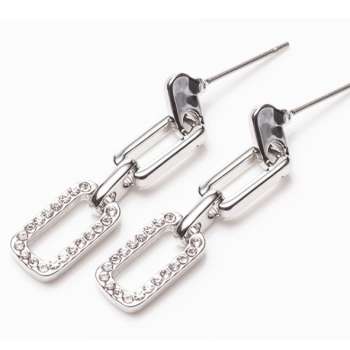 Newgrange Living Silver Diamond Square Earrings